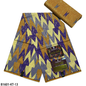 <strong>Super</strong> Gold <strong>Ghana</strong> Kente 100% Cotton <strong>Wax</strong> <strong>Fabric</strong> African <strong>Wax</strong> <strong>Print</strong> Golden <strong>Wax</strong> <strong>Fabric</strong> - Product Image 4