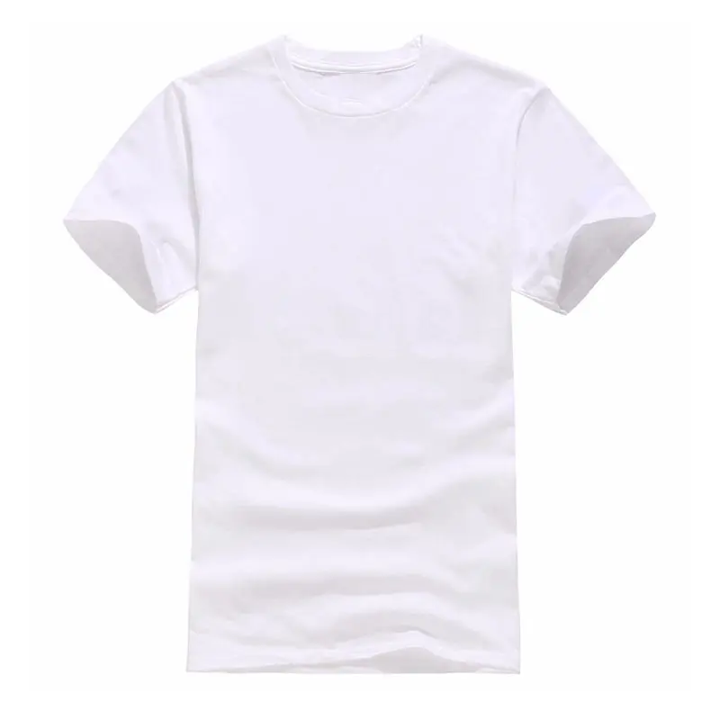 Vente en gros d'usine T-shirt en polyester pour homme, promotion bon marché, basique, blanc, t-shirt 1 dollar pour homme