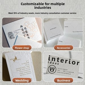 Tarjetas de Visita de Papel Especial, Personalizadas, de Alta Gama, Diseño <span class=keywords><strong>en</strong></span> Papel de Algodón, para Empresas, Abogados, con Código QR, Impresión Pequeña - Product Image 5