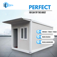 Kit modulaire de paquet plat mobile détachable de maison préfabriquée portative de luxe de 3 chambres à coucher pour des immeubles de bureaux écoles cuisines