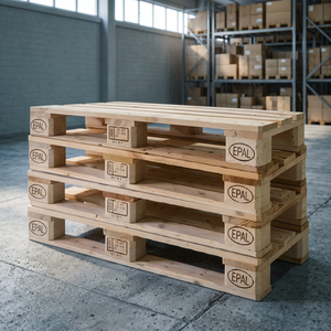 Palette en bois de pin EPAL 1200X800 Palettes en bois simple face pour l'exportation vers l'Allemagne, les Pays-Bas, le Royaume-Uni, l'Italie - Product Image 2
