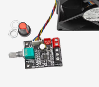 Kipas Server 12V Kecepatan Tinggi Modul 24V Sakelar Pengontrol Kecepatan Motor Tanpa Sikat DC 4pin