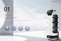 Nouveau robot de livraison de repas sans pilote pour hôtel et restaurant, service et service intelligent de livraison de repas pour restaurant