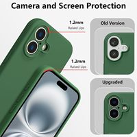 Coque de téléphone en silicone liquide ultra-fine antichoc souple anti-rayures résistante à la chaleur de qualité alimentaire pour iPhone 17 avec logo personnalisé et protection de l'appareil photo