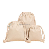 Sac à cordon en toile vierge, pochette de rangement anti-poussière en tissu pour cadeaux, sac d'emballage réutilisable avec logo personnalisé pour chaussures, vêtements, riz, vente en gros