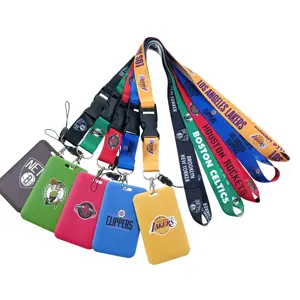 2022 USA Sport American Basketball Club NBA Lanyard Schlüssel bund mit hartem ID-Karten halter