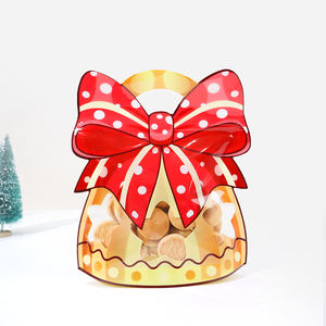 Sacs de forme spéciale motif cloche de Noël les plus vendus en stock sacs-cadeaux équipés d'une poignée - Product Image 6