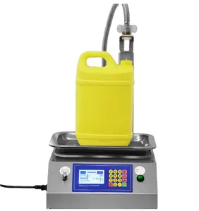 Pesage automatique d'huile comestible liquide visqueuse et d'huile lubrifiante et machine de remplissage quantitative 17L