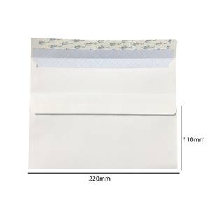 Bianco ufficio/banca moneta busta di carta con sigillo di buccia chiusura adesiva per lettere commerciali - Product Image 2