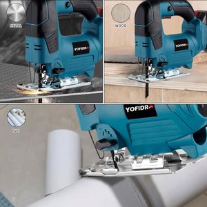 เลื่อย<span class=keywords><strong>จิ๊</strong></span><span class=keywords><strong>ก</strong></span><span class=keywords><strong>ซอ</strong></span><span class=keywords><strong>ว์</strong></span>ไฟฟ้า 20V พร้อมใบเลื่อย 1 ใบสำหรับแบตเตอรี่ <span class=keywords><strong>Makita</strong></span> 18V เลื่อยฉลุไร้สายสำหรับงานไม้เอน<span class=keywords><strong>ก</strong></span>ประสงค์ - Product Image 2