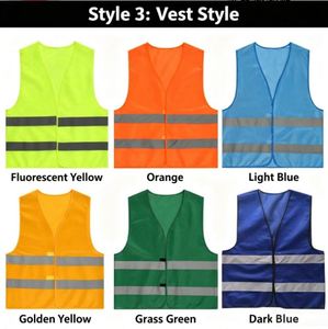 Gilet de sécurité réfléchissant haute visibilité en polyester pour travaux routiers, vêtement de travail public, gilet de signalisation très vendu - Product Image 2