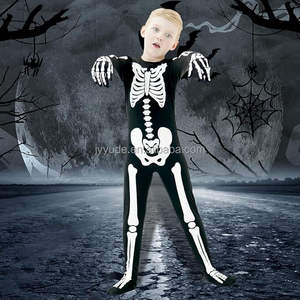 Costume d'Halloween de style nouveau 2025, vente en gros OEM, costume d'horreur Godchild, ensemble de costumes de cosplay, costume de fête, combinaison de squelette maléfique, unisexe, universel - Product Image 2