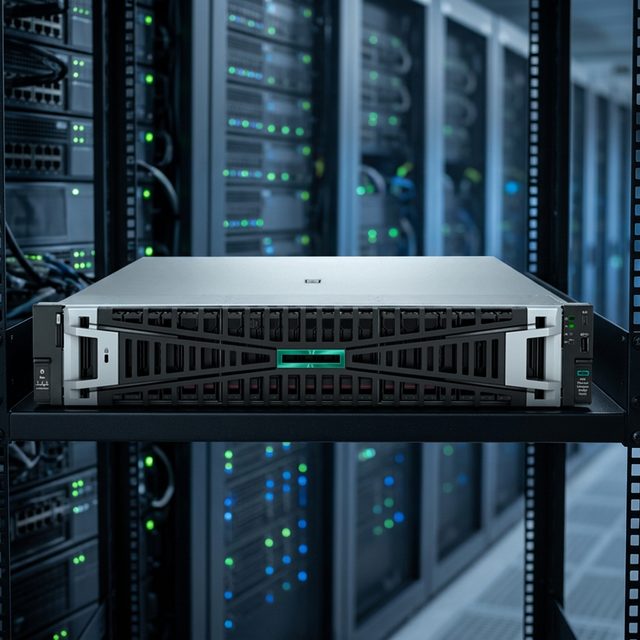 High Performance DL380 Gen12 2U Rack Server 8SFF 2x Intel Xeon 6740E 256GB 6400B RAM 2x 960G SAS SSD SN1610Q 32Gb 2p FC Stock