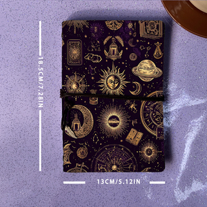 A6 Cuaderno hecho a mano Cálido regalo de Halloween para vecinos Adecuado para la planificación de fiestas y notas divertidas con Sun Moon Planet Star C - Product Image 4