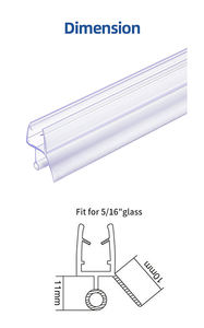 YMC personnalisé qualité 6mm respectueux <span class=keywords><strong>de</strong></span> l'environnement en PVC souple couleur transparente moderne salle <span class=keywords><strong>de</strong></span> bain utiliser <span class=keywords><strong>douche</strong></span> <span class=keywords><strong>porte</strong></span> <span class=keywords><strong>joint</strong></span> inférieur - Product Image 3