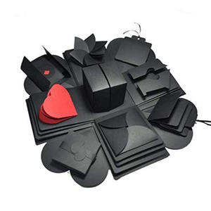 Фотоальбом-коробка для фотографий на день рождения, годовщину, свадьбу, сделай сам, из перерабатываемого картона, складной, квадратный - Product Image 2