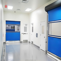 Porte en PVC à grande vitesse avec rideau auto-réparant, ouverture rapide, conception anti-poussière pour les zones industrielles, porte rapide en PVC