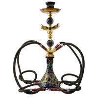 Chicha Eagle Taille Moyenne (Options 4 ou 2 Tuyaux Disponibles) Construction Métal & Verre Stock d'Exportation Expédition Rapide