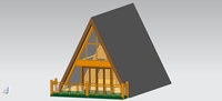 Cabaña Prefabricada Personalizada en Forma de A, Villa de Madera Portátil para Glamping, Casa Triangular Pequeña para Proyectos Turísticos