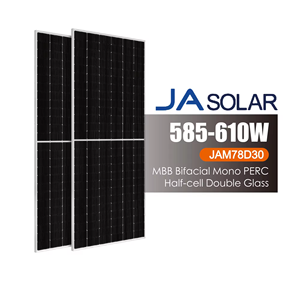 Panneau solaire JA Solar 610W tout noir bifacial double vitrage PERC demi-cellule <span class=keywords><strong>JAM78D30</strong></span>, efficacité 23% - Product Image 2