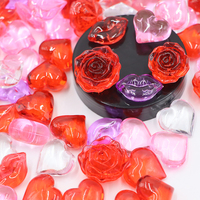 Hongzhi Bulk Acryl Valentine Geschenk Vase Füller Herz Perlen Rose Lippen Kunststoff Edelsteine für Valentinstag Geschenk Hochzeit Tisch dekoration