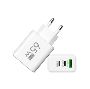 <span class=keywords><strong>Cargador</strong></span> de Pared USB de <span class=keywords><strong>Carga</strong></span> Rápida GaN de 65W, Adaptador de Viaje con Enchufe Tipo C para <span class=keywords><strong>iPhone</strong></span> 17 16 15 y Android, Enchufe EU/US, Gran Venta - Product Image 1