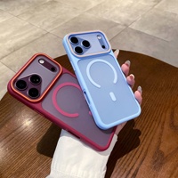 Coque de téléphone portable mate dépolie en promotion pour iPhone 18 Pro Max, coque arrière transparente magnétique antichoc pour iPhone 17 16