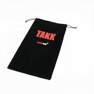 Sacs en velours noir de luxe en gros, personnalisables avec logo, écologiques, recyclables, portables, à cordon, pour emballage anti-poussière, bougies et artisanat - Product Image 3