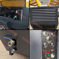 Kompresor Sekrup Portabel Bertenaga Diesel 375CFM 8bar Berpelumas Berpendingin Udara PLC Pertambangan Konstruksi Pompa Tangguh