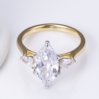 Bague de fiançailles en argent Moissanite 925, conception personnalisée, bijoux personnalisés
