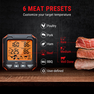 Thermomètre de barbecue sans fil avec sondes haute résistance, thermomètres de cuisine avec deux sondes - Product Image 3