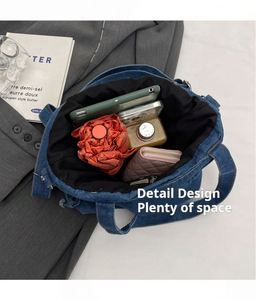 Bolsa de Piel Vacuna Estilo Japonés con Logotipo Personalizado Promocional para Mujer, Nueva Bolsa con Cordón de Estilo Literario 2025, Simple y Versátil - Product Image 2
