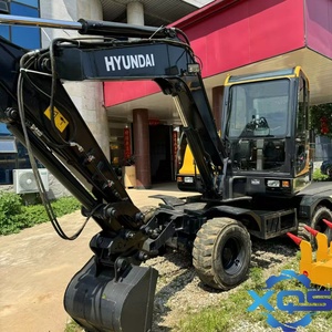 Excavatrice sur pneus Hyundai 60w-7 HW60ECO d'occasion, 6 tonnes, modèle 2020, bon état, moteur automatique, engrenages, matériel de construction - Product Image 5