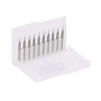 Pisau Penggiling Tungsten Carbide Tanpa Lapisan 0.6mm, Mata Bor CNC Router untuk Mesin PCB, Shank 1/8" (3mm)
