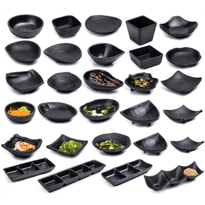 Melamin-Geschirr Schwarz Matt Langlebig Tragbar Leichtgewichtig Fabrik Großhandel Geschirrset Umweltfreundlich Restaurant Unzerbrechlich - Product Image 3