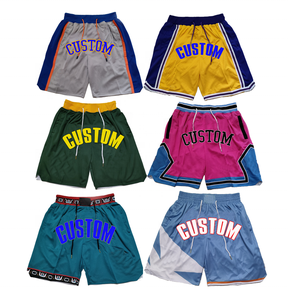 Short Varsity Rétro pour Hommes Logo Surdimensionné en Vrac Velours Côtelé Filles Short de Basketball Réversible Retour Personnalisé - Product Image 1