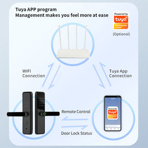 ओम थोक मूल्य स्मार्ट लॉक निर्माता डिजिटल इलेक्ट्रॉनिक दरवाजा लॉक फिंगरप्रिंट पासवर्ड कुंजी समर्थन कस्टम लोगो - Product Image 4