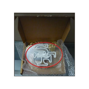 Пользовательский логотип спортивный фанат SF 49ERS светодиодное ожерелье футбол неоновая подвесная вывеска спортивный фанат/игровой день неоновое ожерелье. - Product Image 1