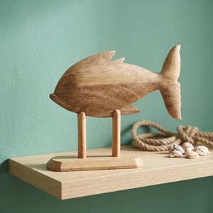 Escultura de Pez de Madera, Decoración Minimalista y Ecológica para el Hogar |   Adorno Artesanal para Exteriores |   Aqudus Saleem - Product Image 3