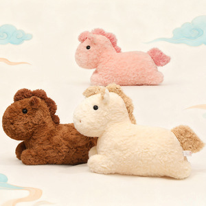 Peluche Cavallo Mascotte Zodiacale Stile Nazionale, Cuscino Decorativo per Divano, Giocattolo Super Morbido Imbottito - Product Image 4