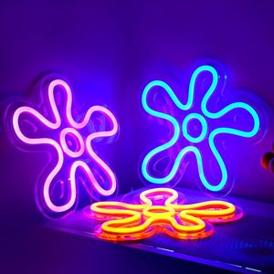 Neonawall – enseigne <span class=keywords><strong>néon</strong></span> LED en forme de fleur, 3 pièces, rétro, multicolore, décoration pour la maison, fête de mariage, cadeau pour enfants, vente en gros - Product Image 1