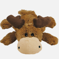 Nouveau jouet pour chien en peluche super douce en coton PP, motif animal personnalisé, élan brun couineur brodé