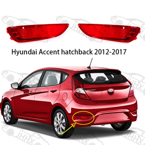 Feu arrière de pare-chocs rouge, feu antibrouillard arrière pour <span class=keywords><strong>HYUNDAI</strong></span> <span class=keywords><strong>ACCENT</strong></span> Hatchback 2012 <span class=keywords><strong>2013</strong></span> 2014 2015 2016 2017, réflecteur de pare-chocs arrière - Product Image 1