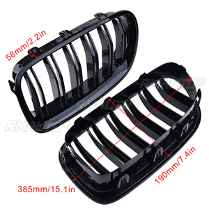 กระจังหน้ารถยนต์ RMAUTO สีดำเงา แบบสองแถบ สำหรับ BMW ซีรีส์ 5 รุ่น F10 F18 ปี 2010-2017 ชุดแต่ง - Product Image 6