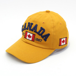 Gorra de béisbol de moda para adultos, con logo 3D bordado CANADA 1867, característica de tela común - Product Image 2