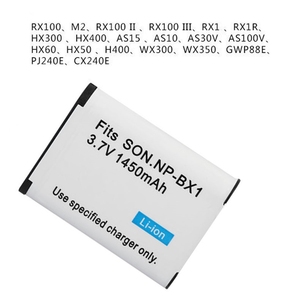 NPBX1 NP-BX1สำหรับแบตเตอรี่กล้อง <span class=keywords><strong>Sony</strong></span> DSC-RX100 <span class=keywords><strong>RX1</strong></span> HDR-AS15 AS10 HX300 WX300 NPBX1 BX1 NP BC-CSXB 1450mAh NP BX1 batterie - Product Image 2