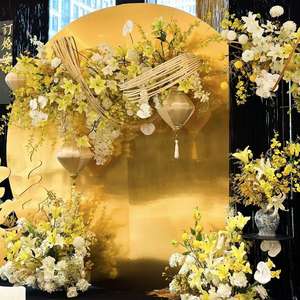 Meichen fait à la main jaune Phalaenopsis fleurs artificielles décoratif noël mariage rangée route centre commercial pour la fête des mères - Product Image 1