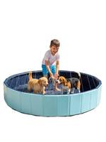 Piscine pliable pour animaux de compagnie avec arroseurs, tapis aquatique gonflable sans gonflage pour enfants, pour chiens et baignades en extérieur