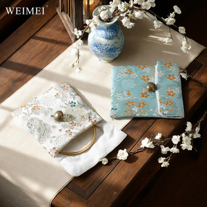 Bolsas de Regalo de Brocado con Bordado Estilo Chino Vintage WEIMEI, Bolsas de Almacenamiento de Joyería Fina Hechas a Mano con Tela Premium - Product Image 4