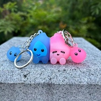Porte-clés photo numérique magnétique populaire, mignon, petit pompier, en PVC lumineux, style elfe flamme, petit pendentif pour sac d'école, style dessin animé